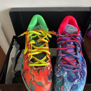 Nike Kobe’s VIII Protro Multicolor Sneakers with Green and Red Accents